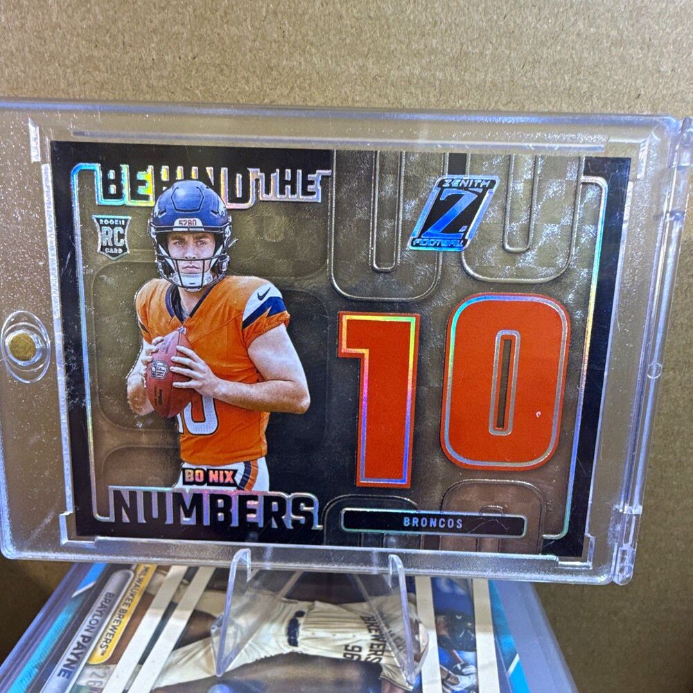 2024 Panini Zenith Behind the Numbers Bo Nix #4 RC Insert Broncos
